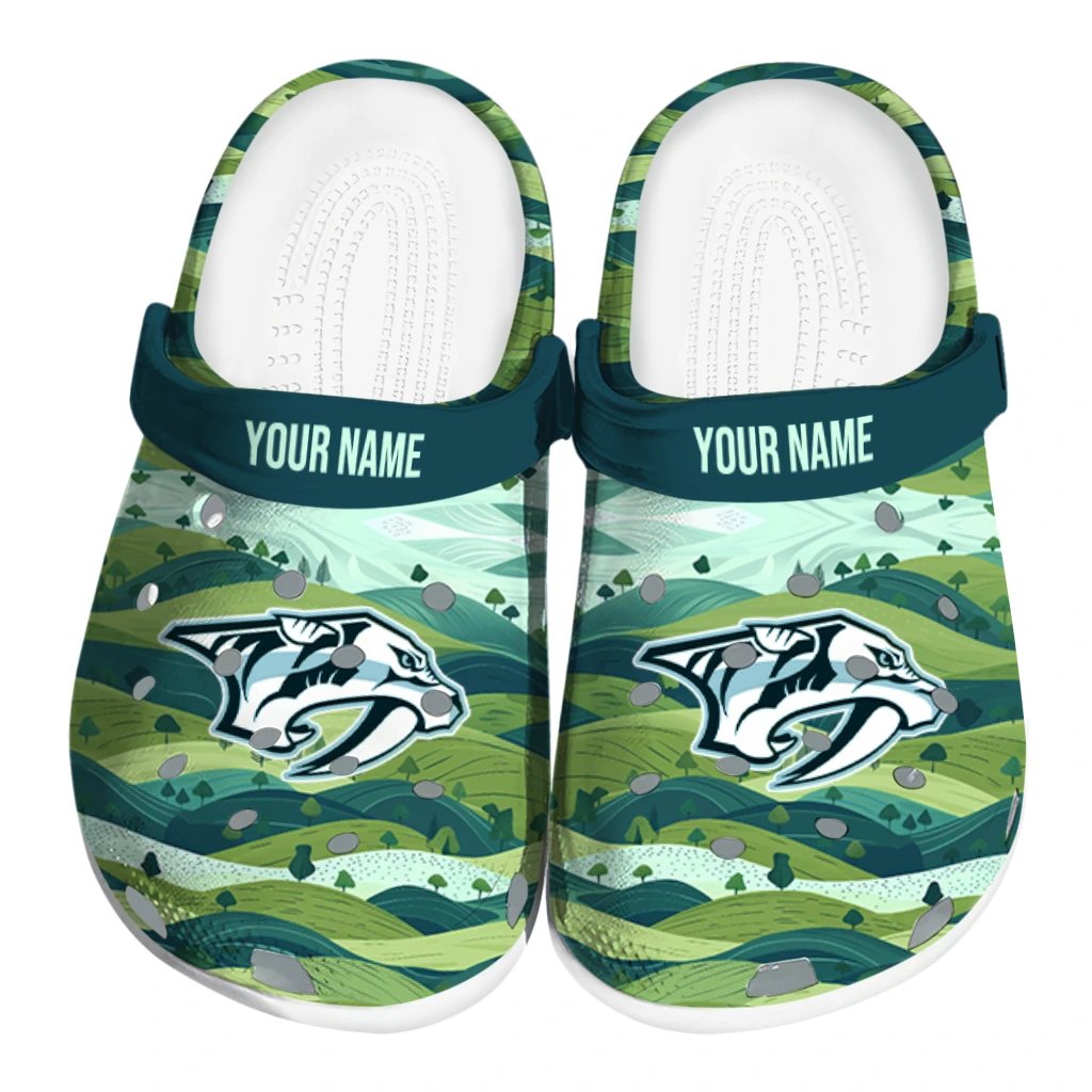 customized nashville predators hills illustration clogs best selling customized nashville predators hills illustration clogs best selling