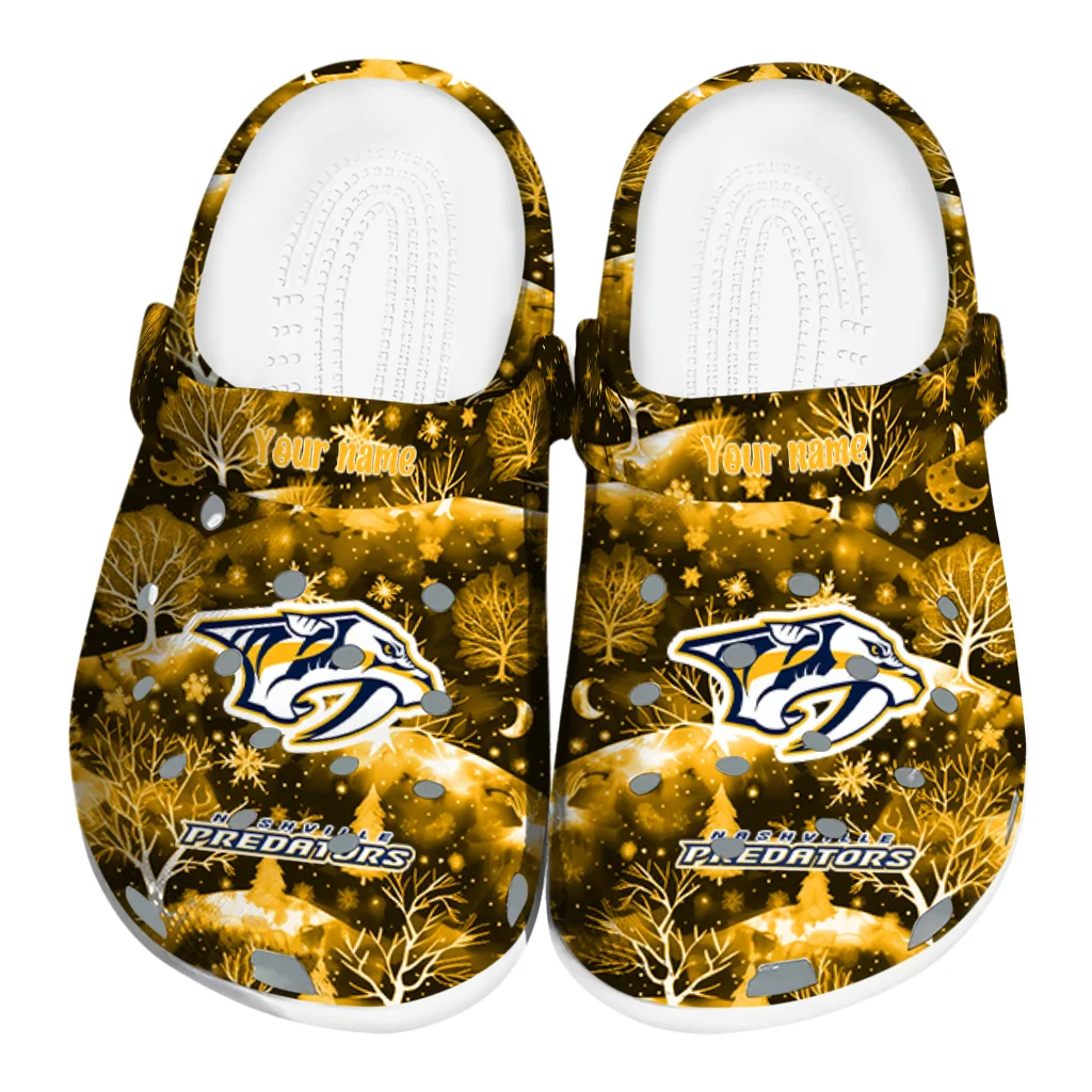 customized nashville predators snowy hills clogs best selling customized nashville predators snowy hills clogs best selling