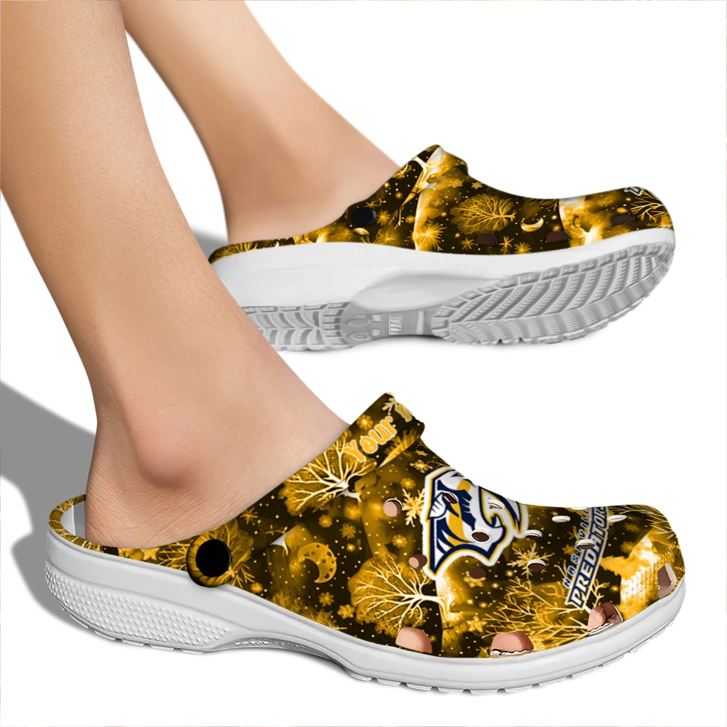 customized nashville predators snowy hills clogs fashion forward customized nashville predators snowy hills clogs fashion forward