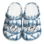 customized nashville predators snowy mountains clogs best selling