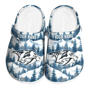 customized nashville predators snowy mountains clogs best selling