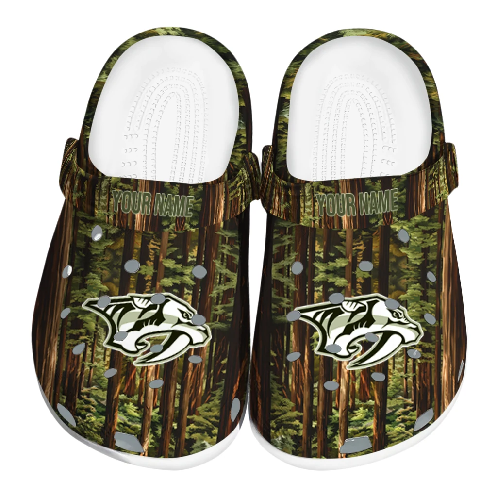 customized nashville predators woods forest designs clogs best selling customized nashville predators woods forest designs clogs best selling