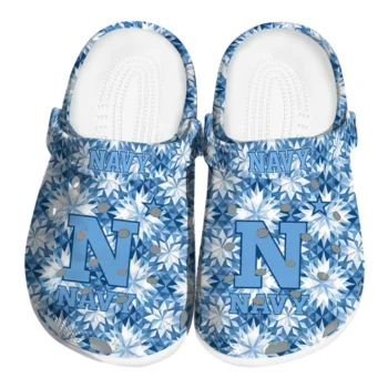 customized navy midshipmen snowflake mosaic clogs best selling