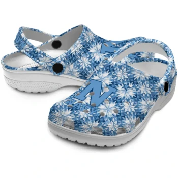 customized navy midshipmen snowflake mosaic clogs high quality