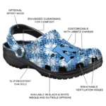 customized navy midshipmen snowflake mosaic clogs best selling