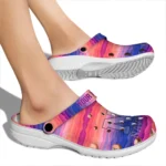 customized navy midshipmen wavy stripes clogs best selling