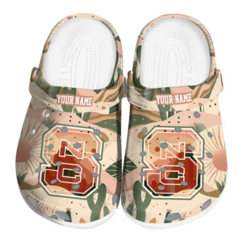 customized nc state wolfpack desert cactus pattern clogs best selling