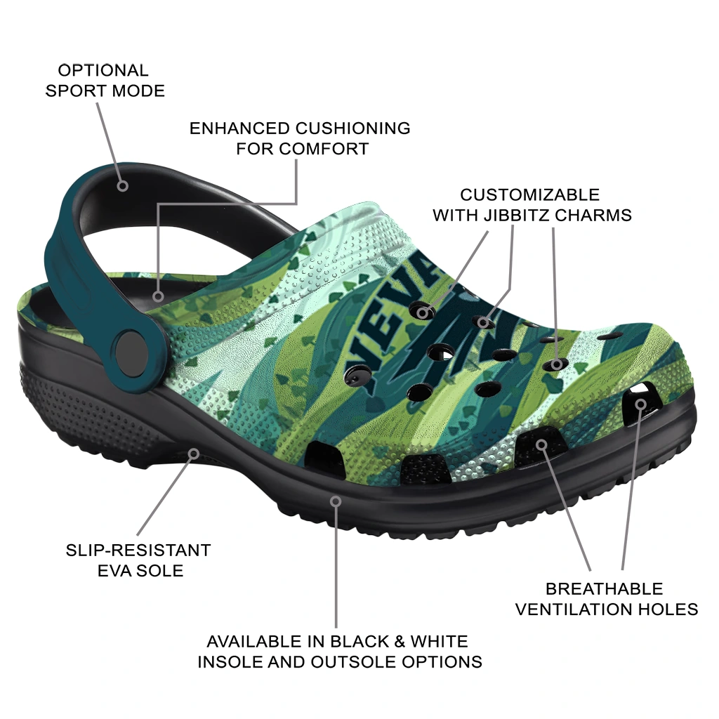 customized nevada wolf pack hills illustration clogs new arrival customized nevada wolf pack hills illustration clogs new arrival