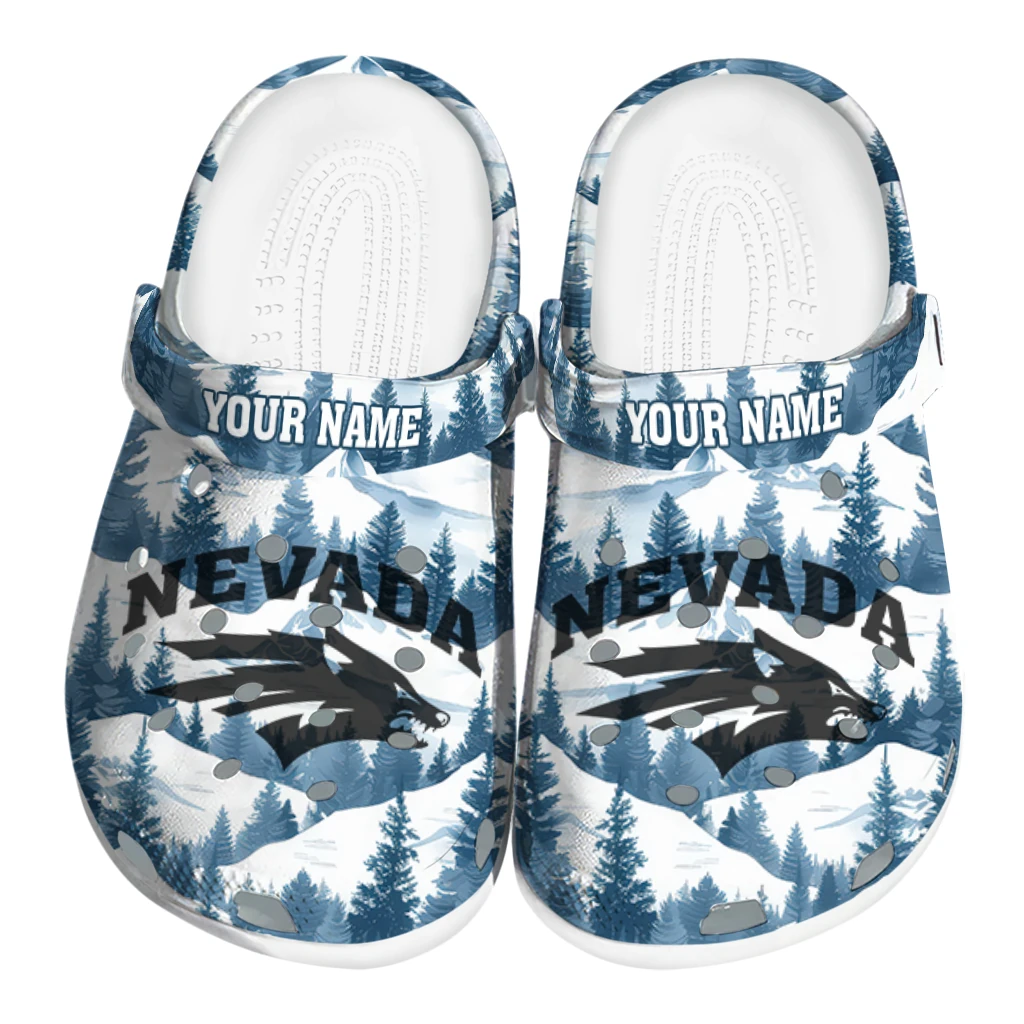 customized nevada wolf pack snowy mountains clogs best selling customized nevada wolf pack snowy mountains clogs best selling