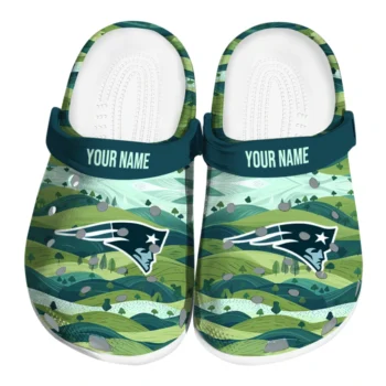 customized new england patriots hills illustration clogs best selling