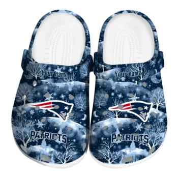 customized new england patriots snowy hills clogs best selling