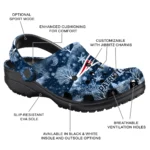 customized new england patriots snowy hills clogs best selling
