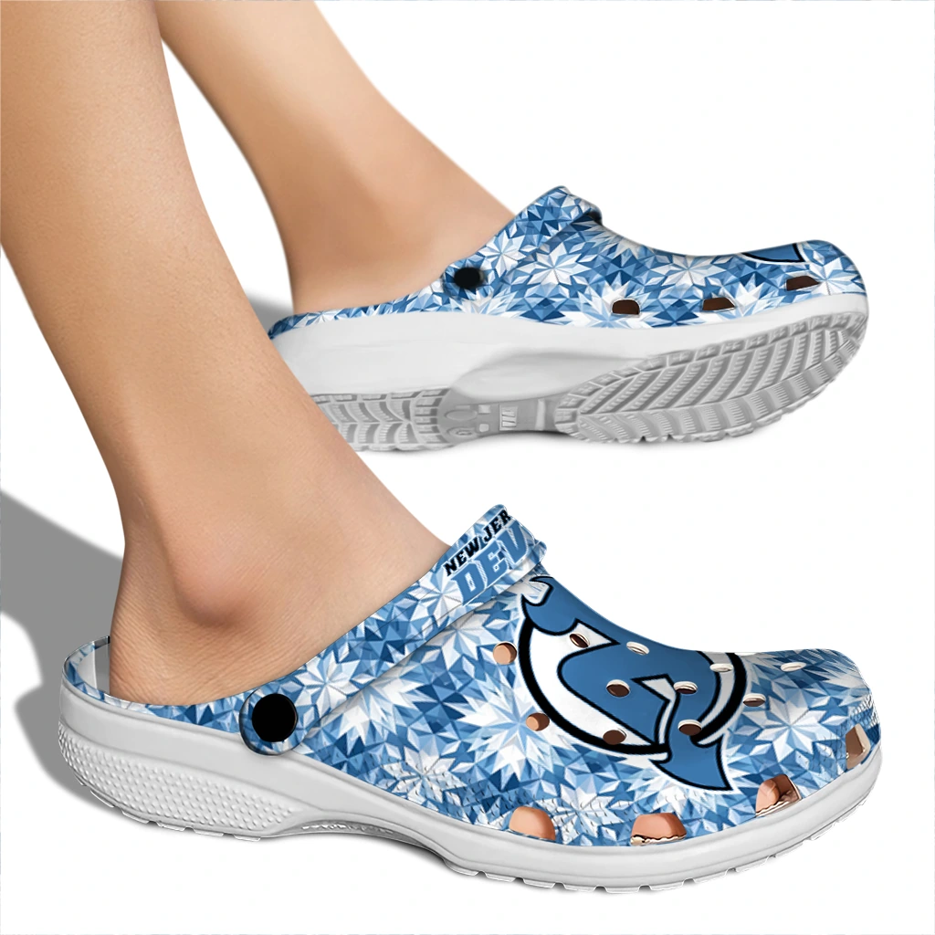 customized new jersey devils snowflake mosaic clogs fashion forward customized new jersey devils snowflake mosaic clogs fashion forward
