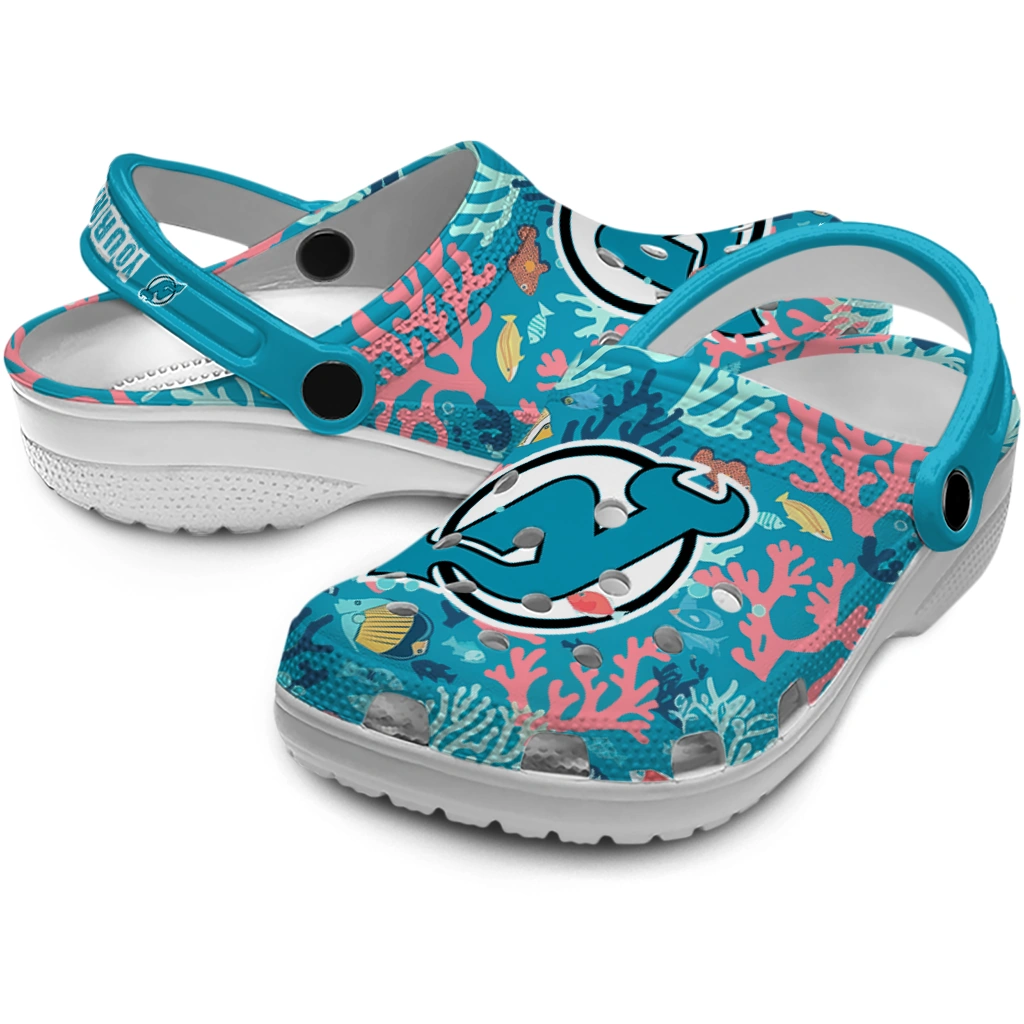 customized new jersey devils tropical fish ocean clogs high quality customized new jersey devils tropical fish ocean clogs high quality
