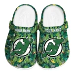 customized new jersey devils tropical leaves clogs best selling