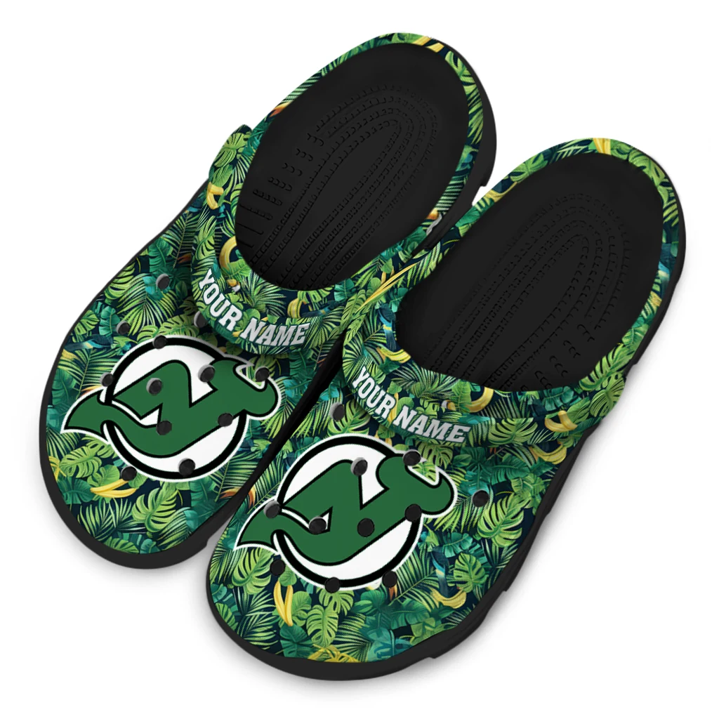 customized new jersey devils tropical leaves clogs latest model customized new jersey devils tropical leaves clogs latest model