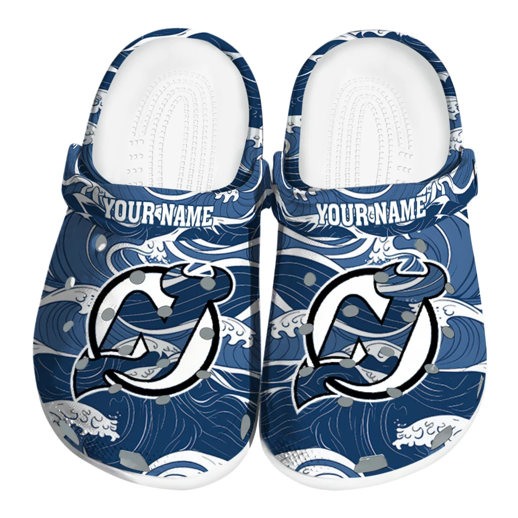 customized new jersey devils wave flow clogs best selling customized new jersey devils wave flow clogs best selling