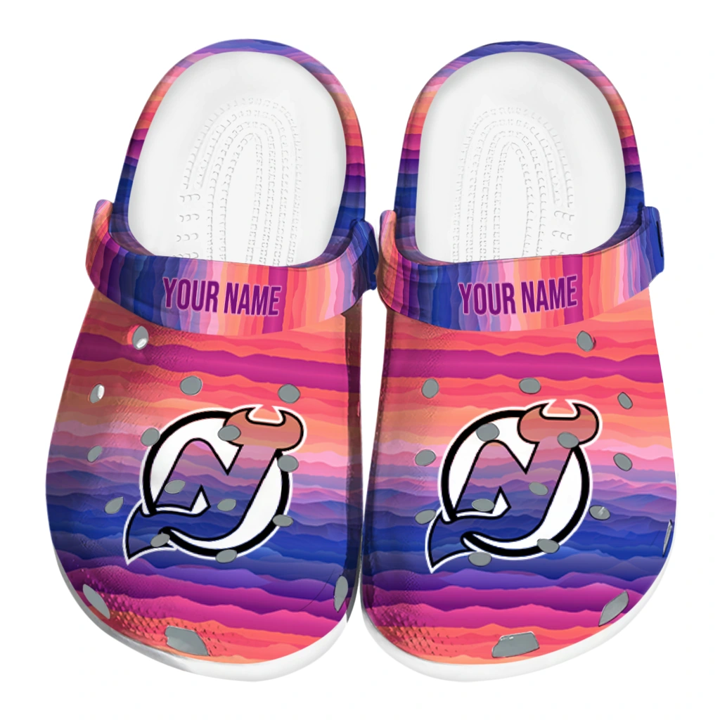 customized new jersey devils wavy stripes clogs best selling customized new jersey devils wavy stripes clogs best selling
