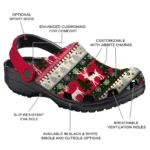 customized new mexico lobos christmas motif clogs best selling