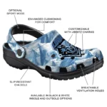 customized new mexico lobos mountain artwork clogs best selling