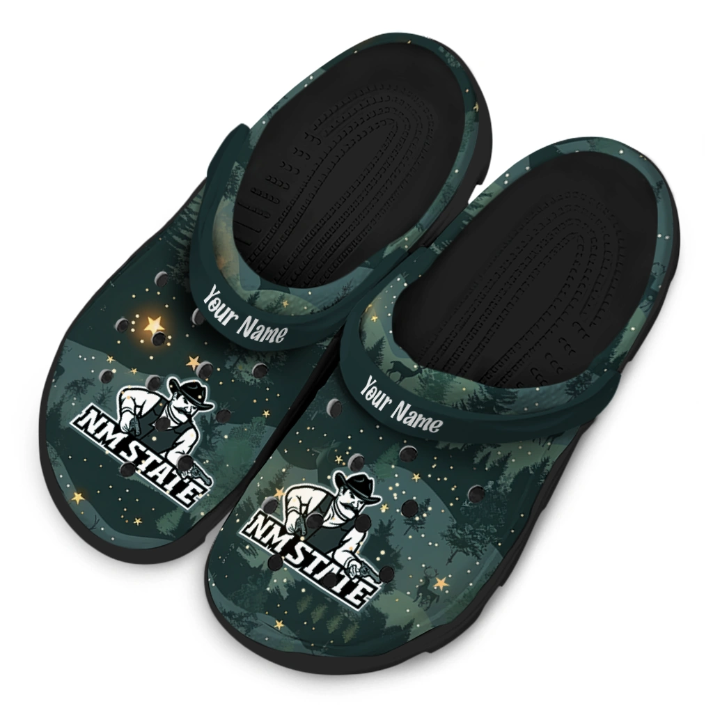 customized new mexico state aggies deer nightscape clogs latest model customized new mexico state aggies deer nightscape clogs latest model