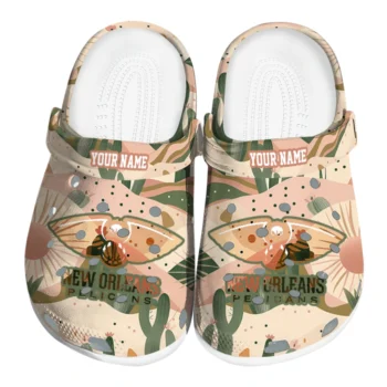 customized new orleans pelicans desert cactus pattern clogs best selling