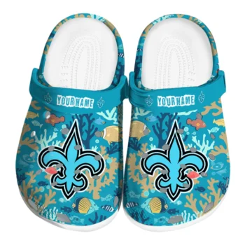 customized new orleans saints tropical fish ocean clogs best selling
