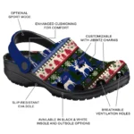 customized new york giants christmas motif clogs best selling