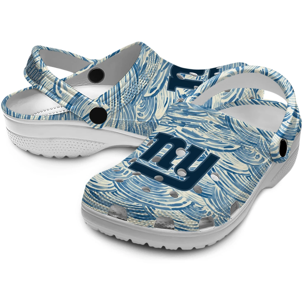 customized new york giants sea swirls clogs high quality customized new york giants sea swirls clogs high quality