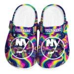 customized new york islanders swirling mushrooms clogs best selling
