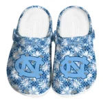 customized north carolina tar heels snowflake mosaic clogs best selling