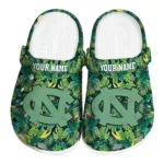 customized north carolina tar heels tropical leaves clogs best selling