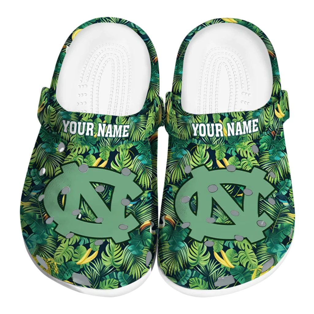 customized north carolina tar heels tropical leaves clogs best selling customized north carolina tar heels tropical leaves clogs best selling