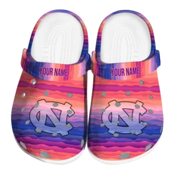 customized north carolina tar heels wavy stripes clogs best selling