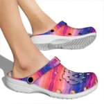 customized north carolina tar heels wavy stripes clogs best selling