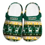 customized north dakota state bison christmas motif clogs best selling