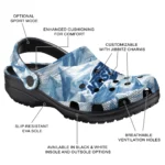 customized north dakota state bison mountain artwork clogs best selling