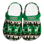 customized north texas mean green christmas motif clogs best selling