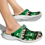 customized north texas mean green christmas motif clogs best selling