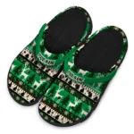 customized north texas mean green christmas motif clogs best selling