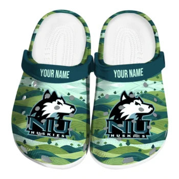 customized northern illinois huskies hills illustration clogs best selling