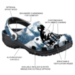 customized northern illinois huskies snowy mountains clogs best selling