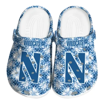 customized northwestern wildcats snowflake mosaic clogs best selling