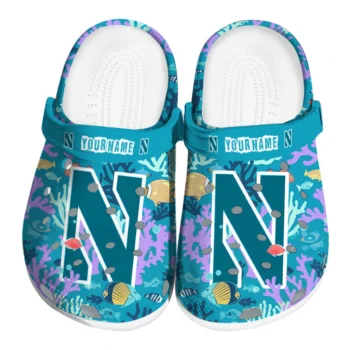 customized northwestern wildcats tropical fish ocean clogs best selling
