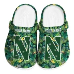customized northwestern wildcats tropical leaves clogs best selling