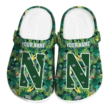 customized northwestern wildcats tropical leaves clogs best selling