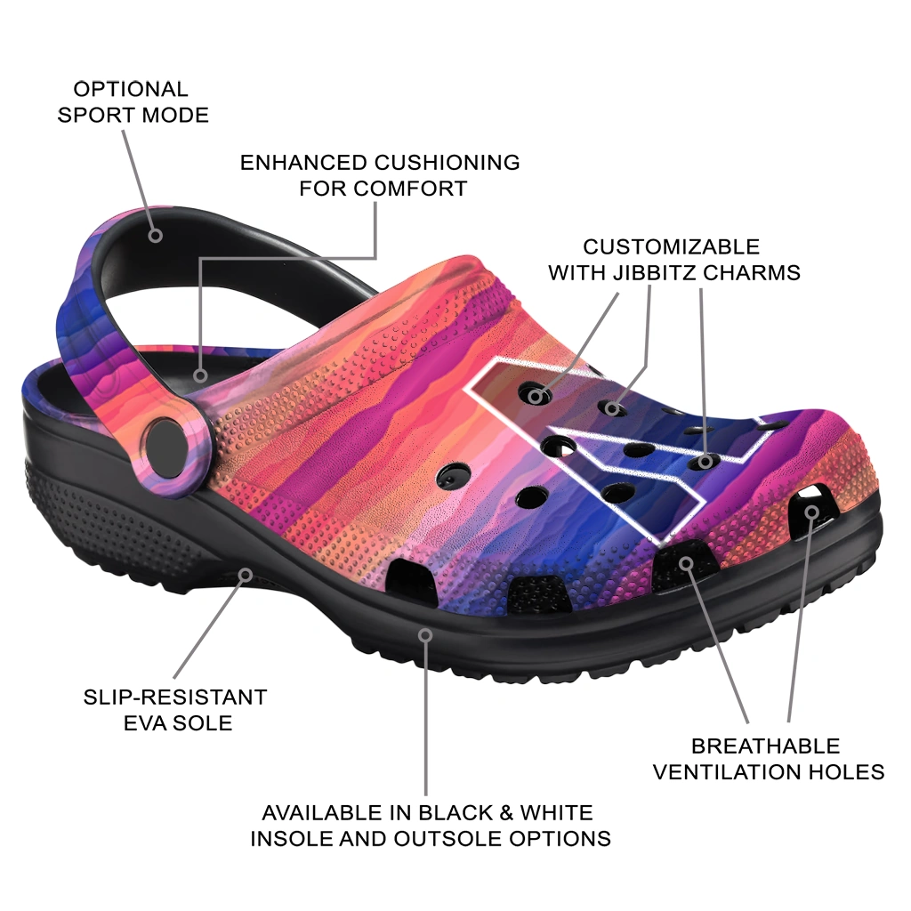 customized northwestern wildcats wavy stripes clogs new arrival customized northwestern wildcats wavy stripes clogs new arrival