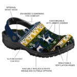 customized notre dame fighting irish christmas motif clogs best selling