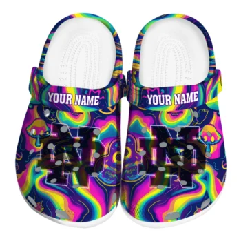 customized notre dame fighting irish swirling mushrooms clogs best selling