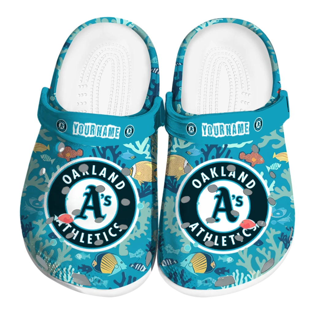 customized oakland athletics tropical fish ocean clogs best selling customized oakland athletics tropical fish ocean clogs best selling